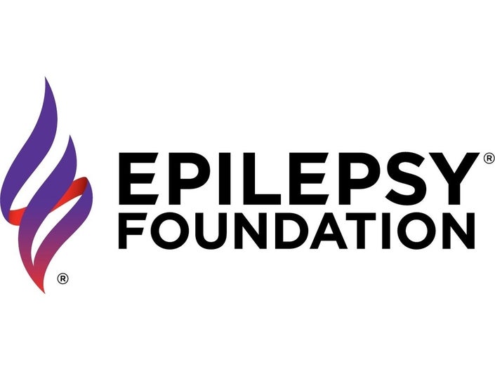 An image of the logo of the epilepsy foundation which is a spiral element of light